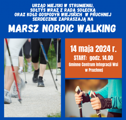 Zapraszamy na marsz nordic walking do Pruchnej - grafika